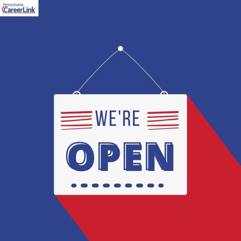 We're Open sign