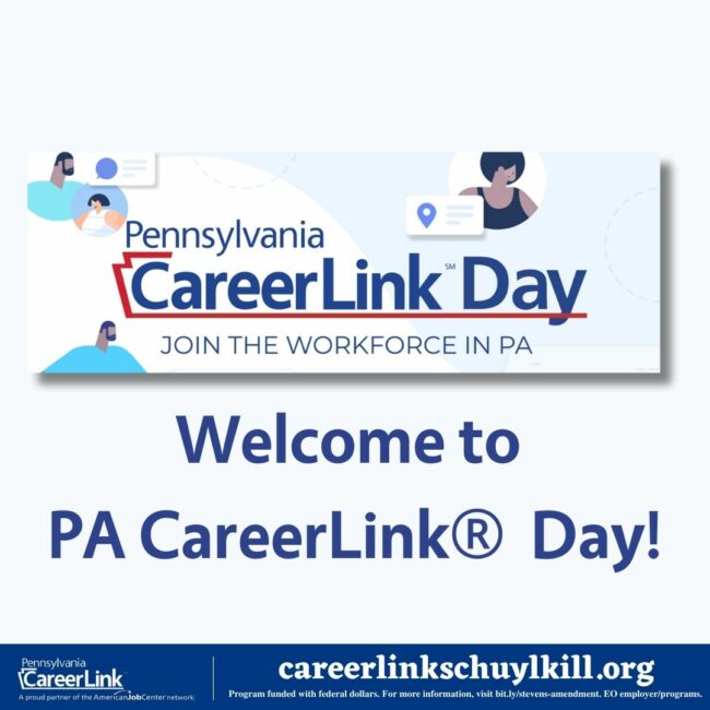 Welcome to PA Careerlink Day graphic